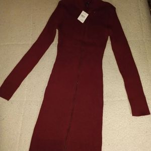 Burgendy Winter Dress